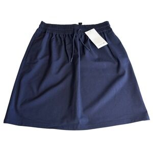 NWT Lacoste Navy Blue Skirt Knit Stretch Size 28 Preppy Schoolgirl Athletic